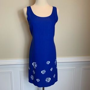 Vintage Connie Choi Sleeveless Blue Dress